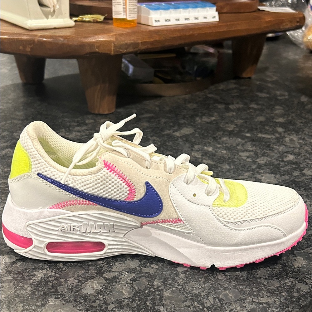 Nike Women's Air Max White, Purple, and Pink Sneakers